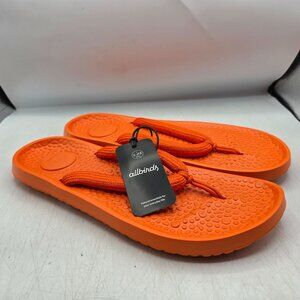 Allbirds Sugar Zeffer Mens 13 Orange Open Toe Slip On Sandals Summer Beach Walk
